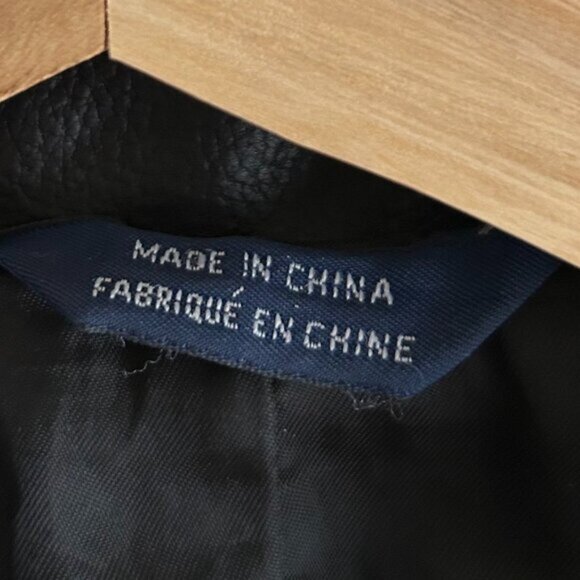 Vintage Y2K GAP Genuine Leather Blazer Jacket size M - Picture 9 of 14